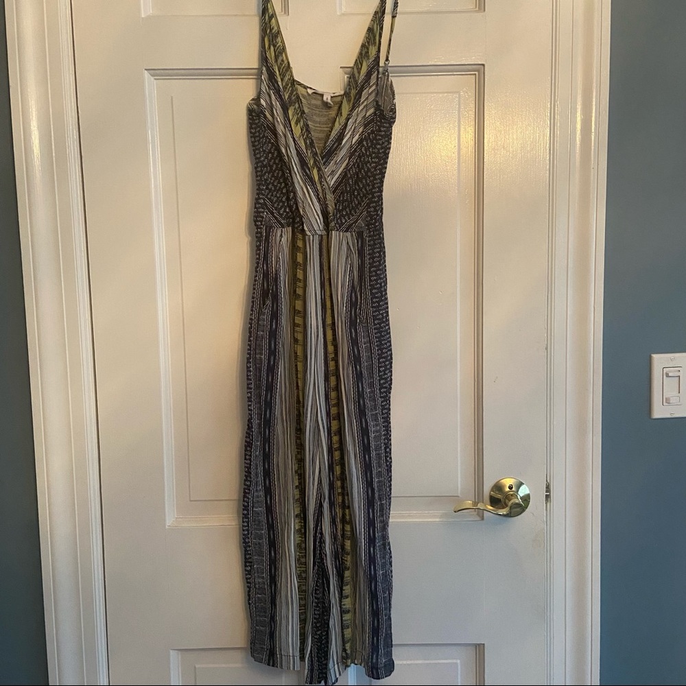 BCBGeneration striped capri jumpsuit - Picture 2 of 2